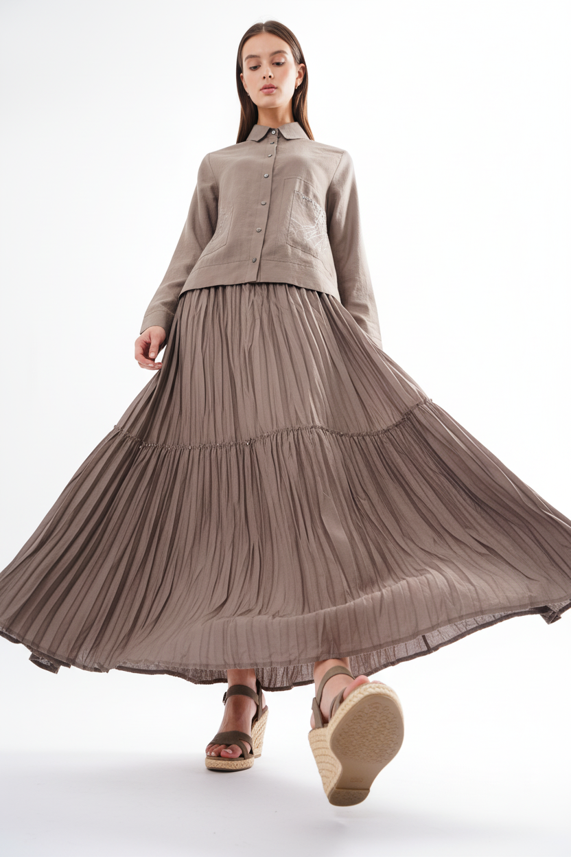 Bloomsbury Crinkled Skirt Set