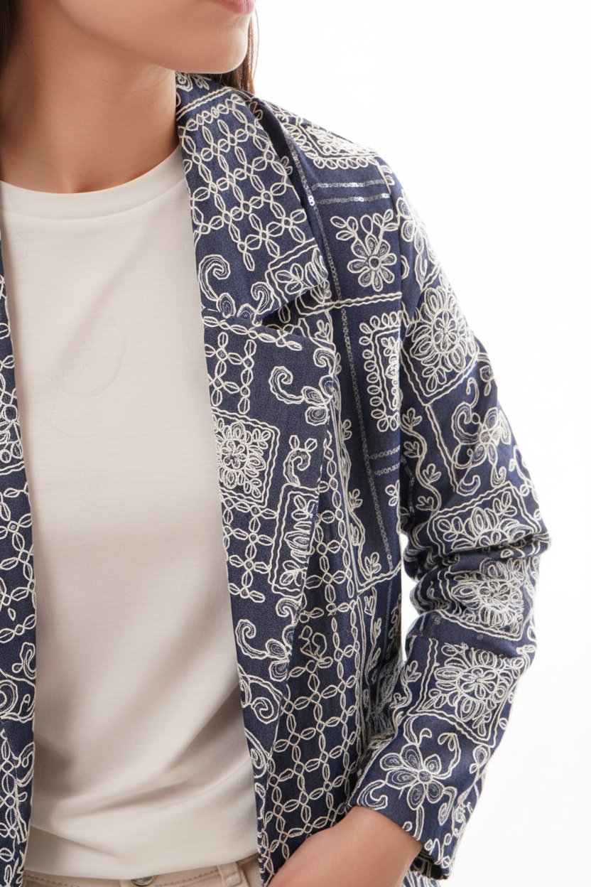 Notting Hill Embroidered Denim Jacket