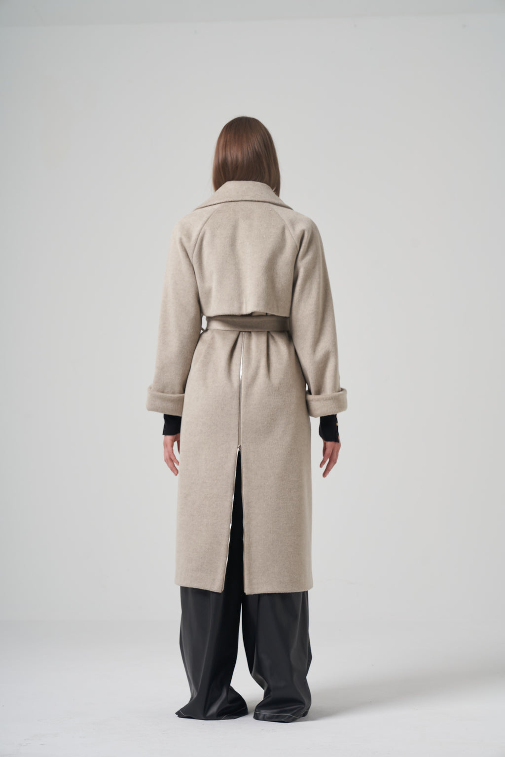 The Zip-Back Detail Long Coat