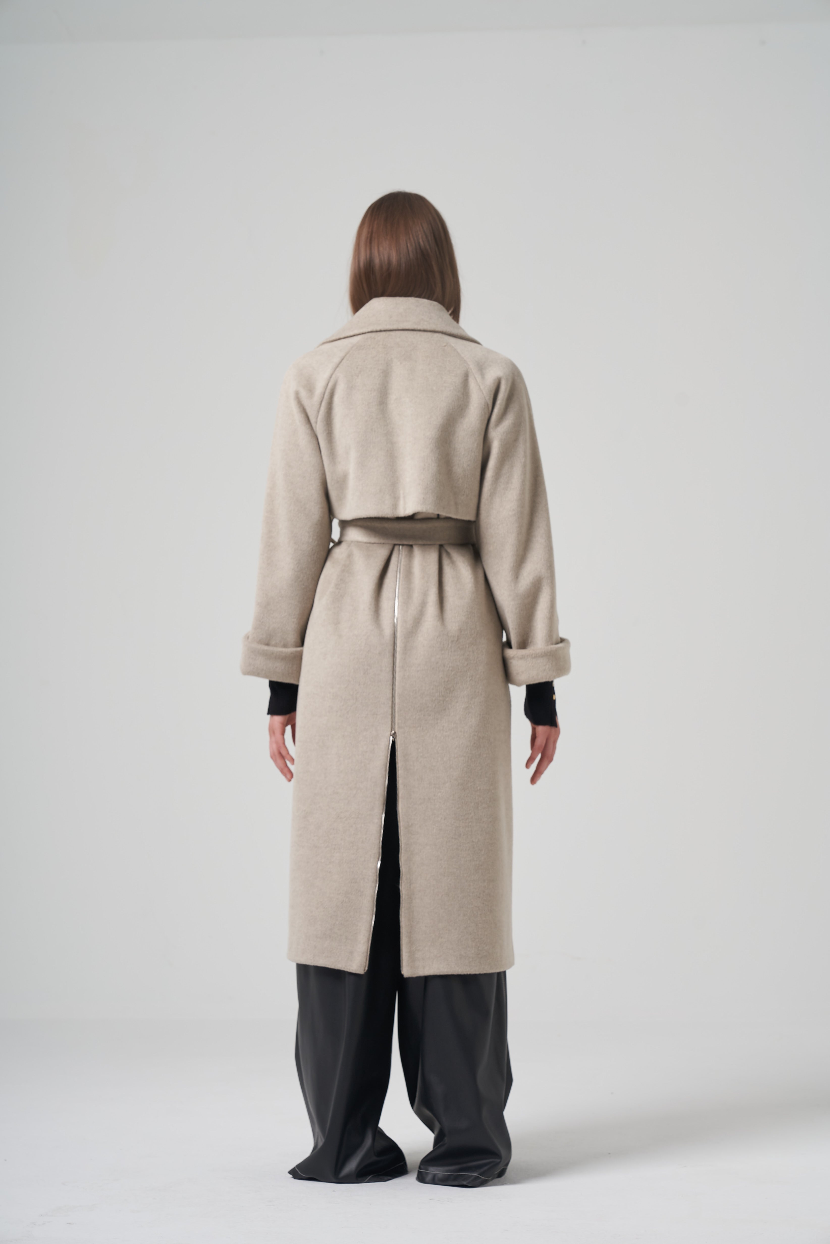 The Zip-Back Detail Long Coat