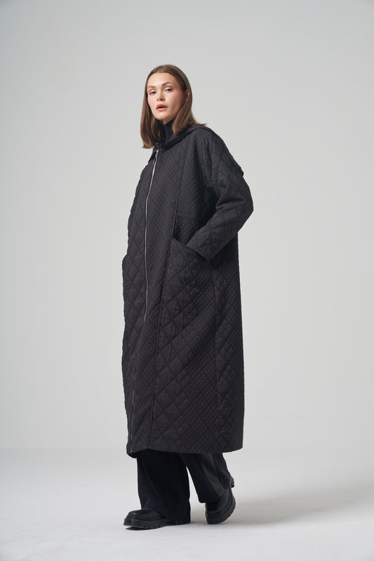 The Quilted Cape Detail Coat