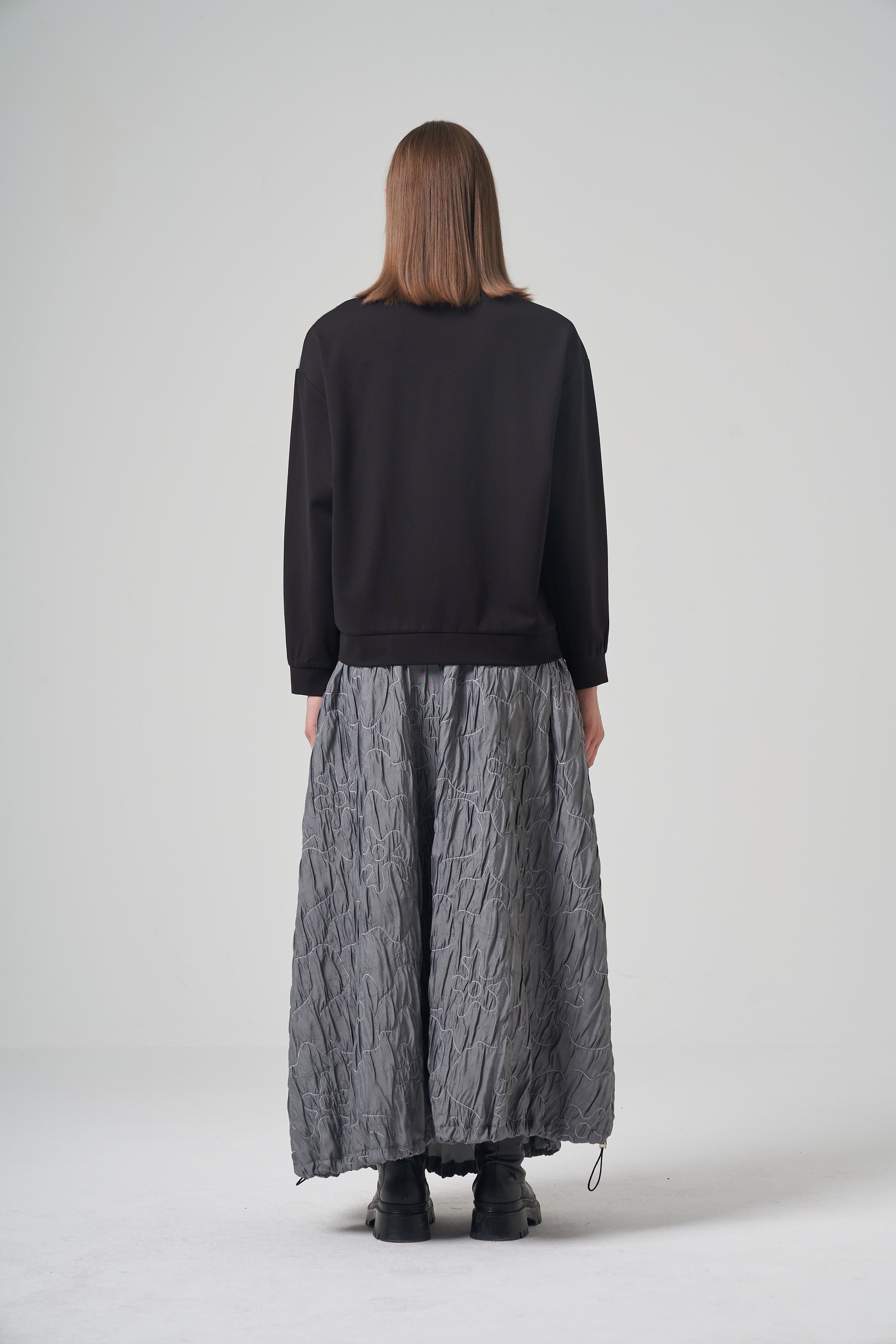 Pearl Detail Textured Shirt Set