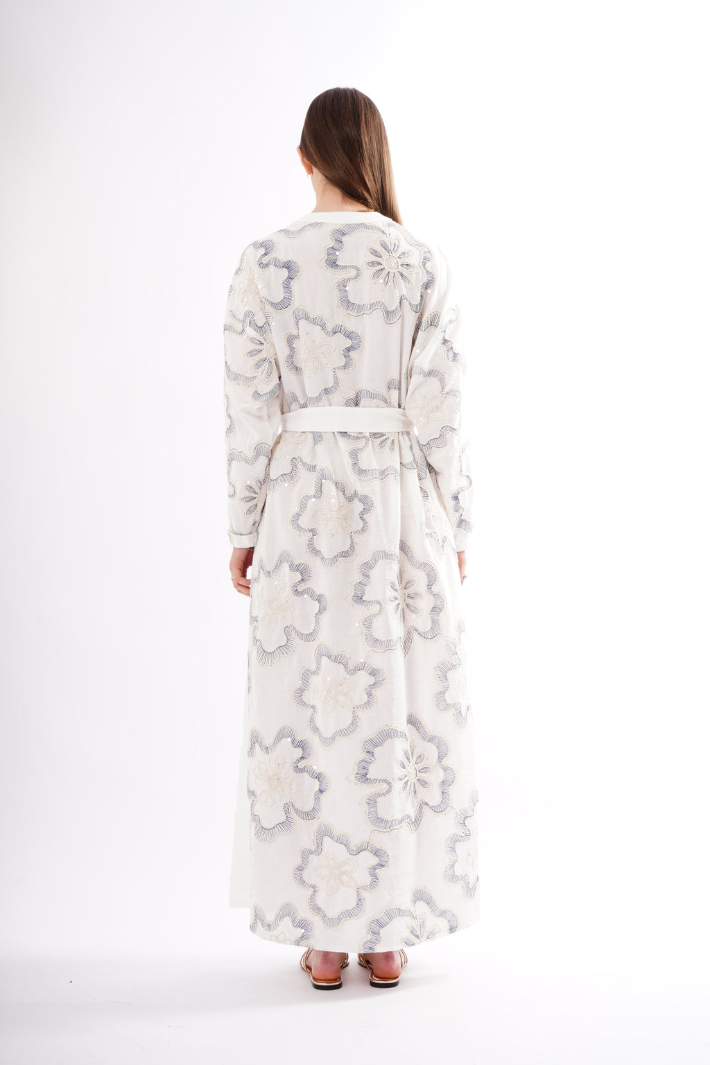 Kew Embroidered Linen Dress