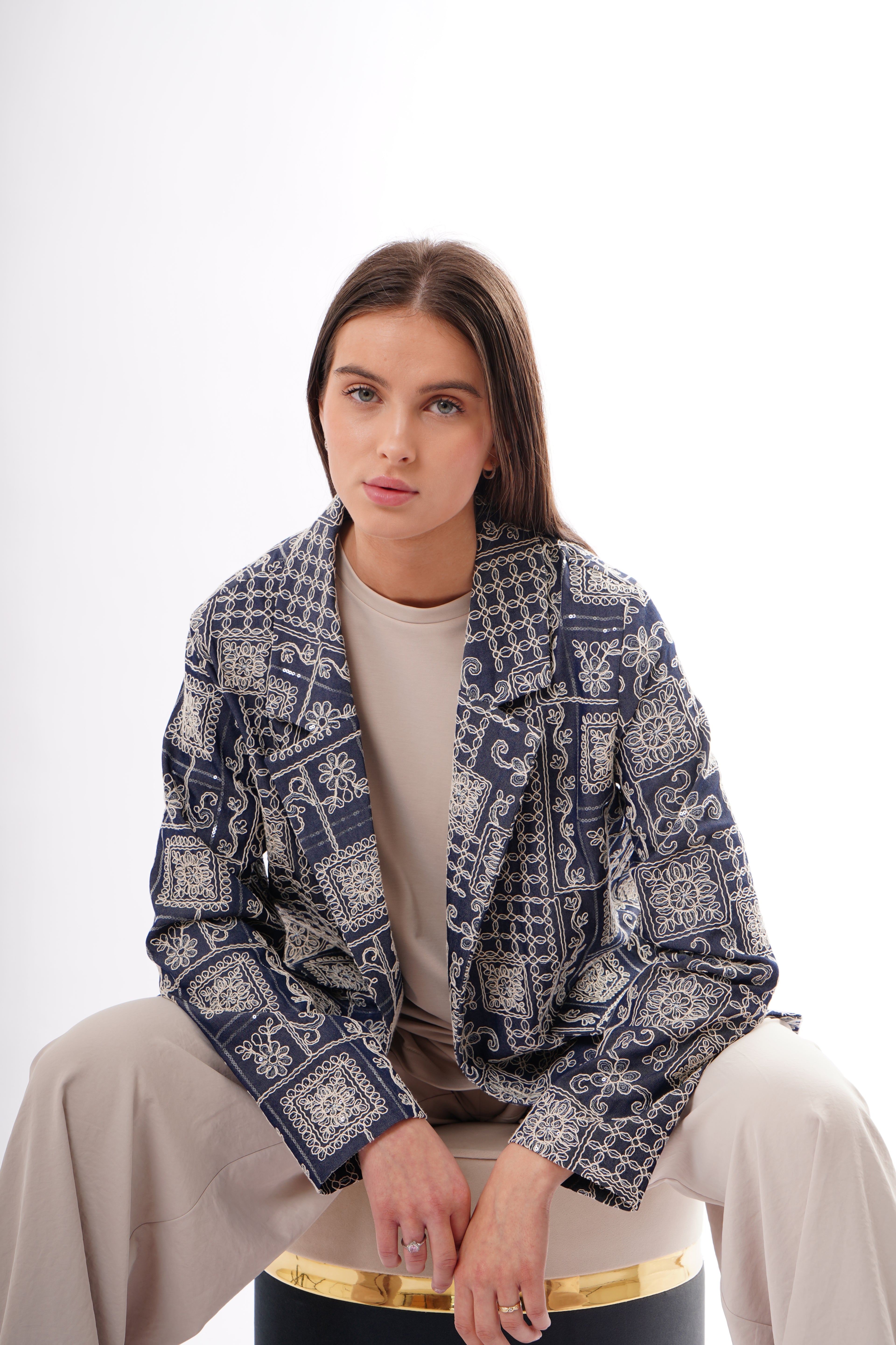 Notting Hill Embroidered Denim Jacket