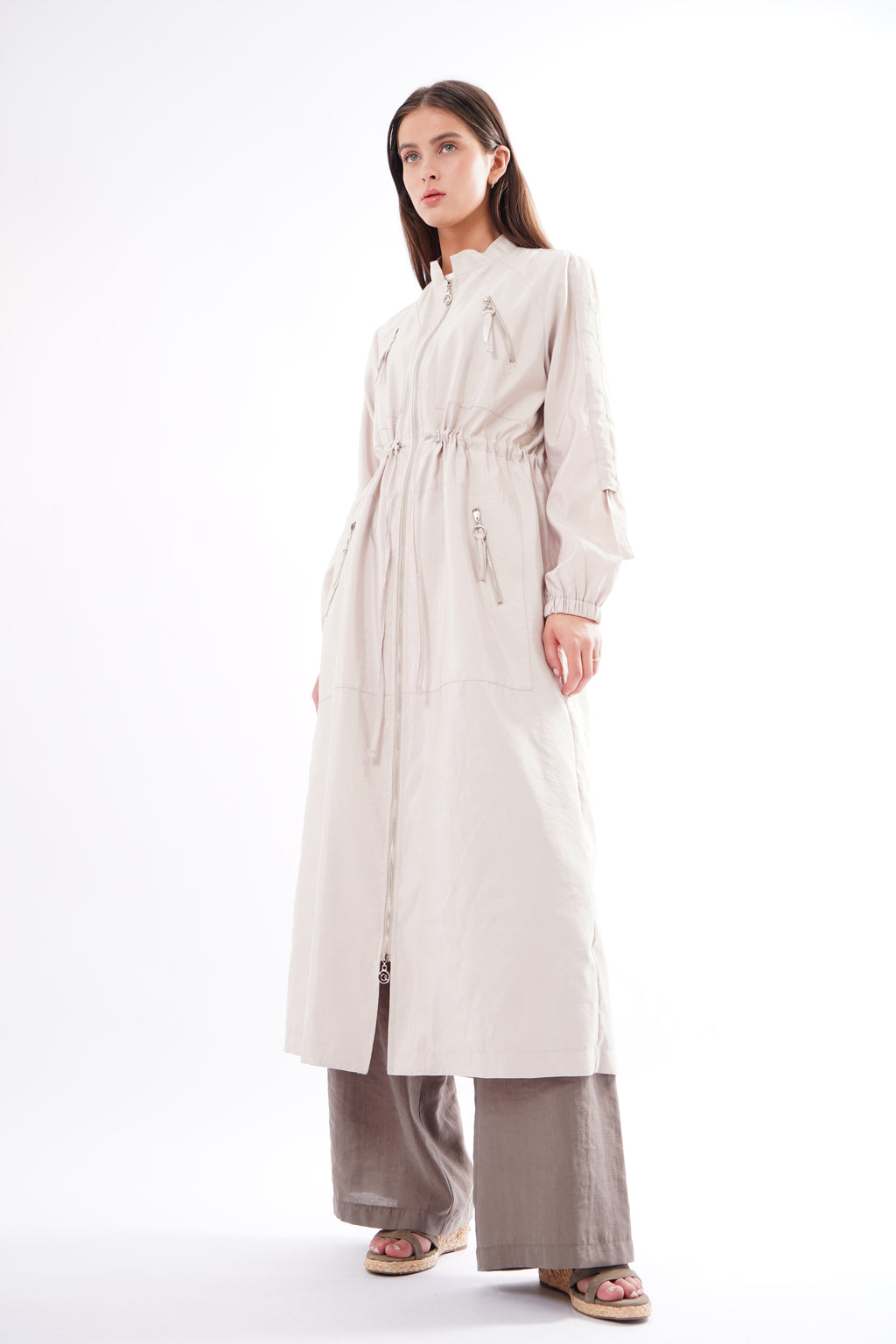 Soho Collarless Trench
