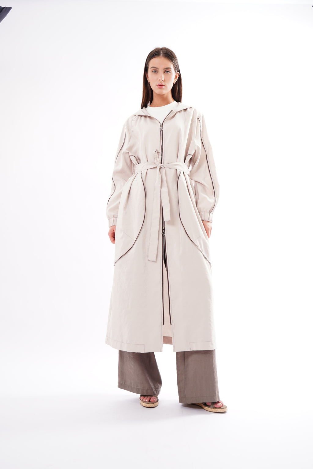 Hyde Zip-Front Trench Coat