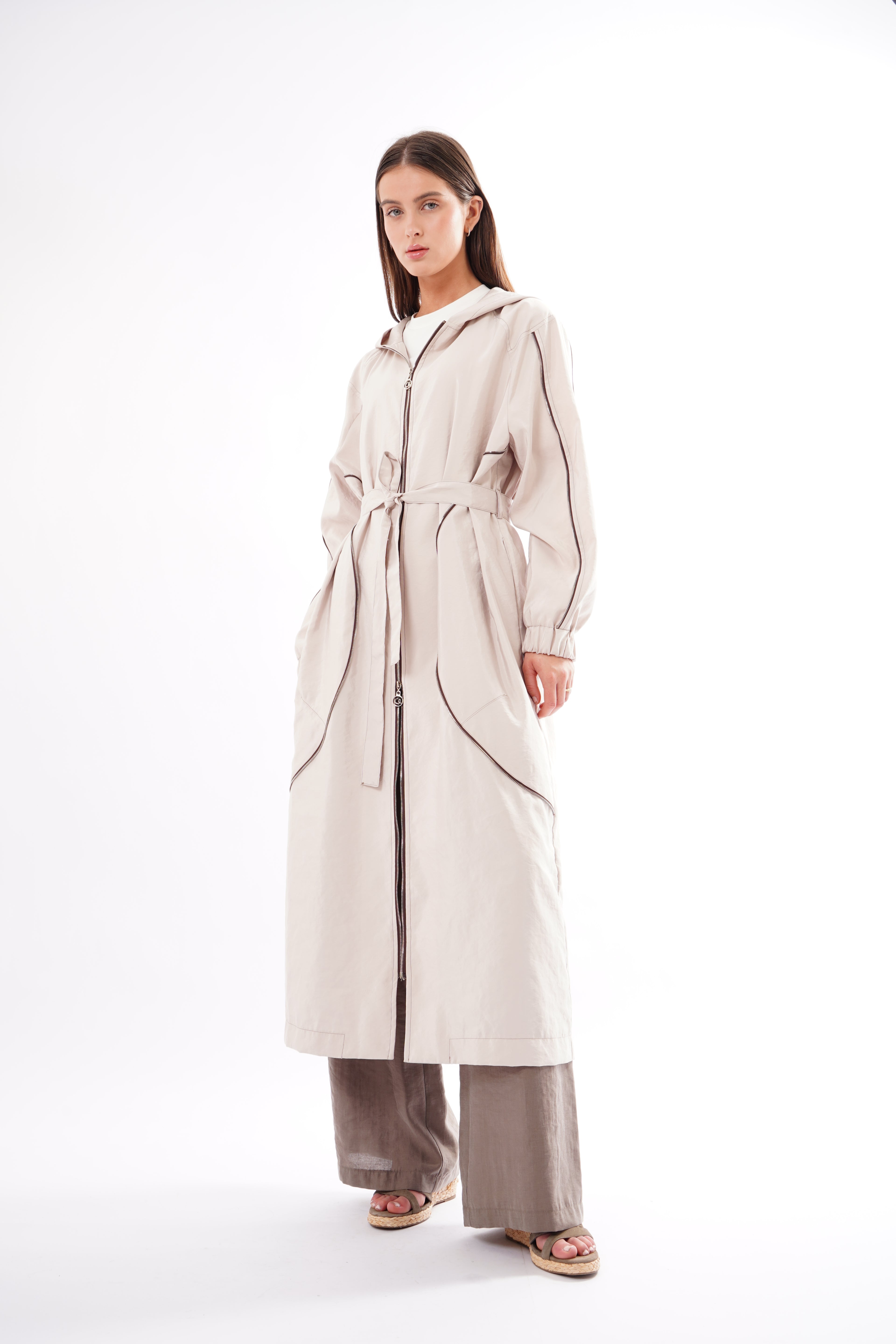 Hyde Zip-Front Trench Coat