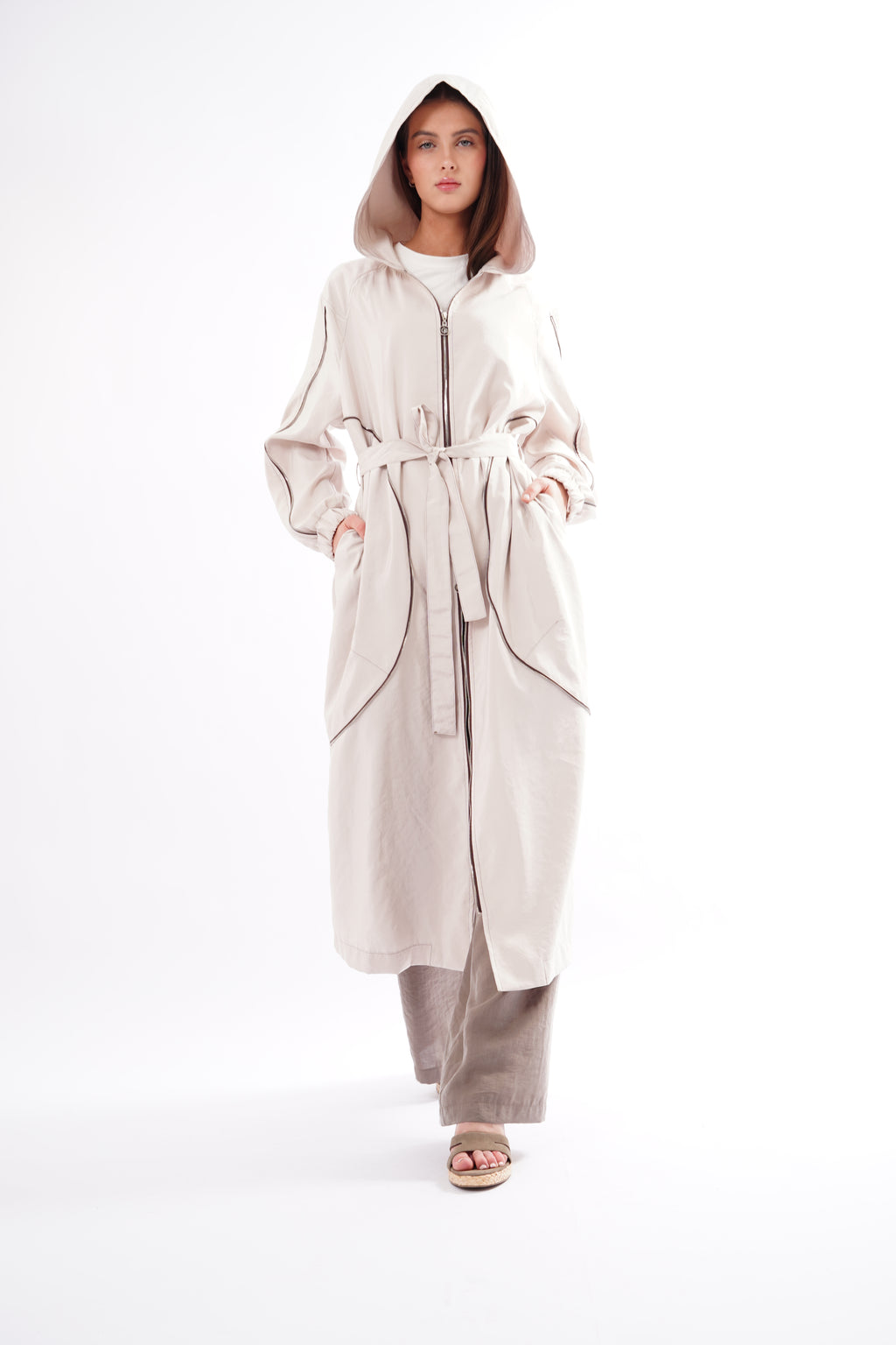 Hyde Zip-Front Trench Coat