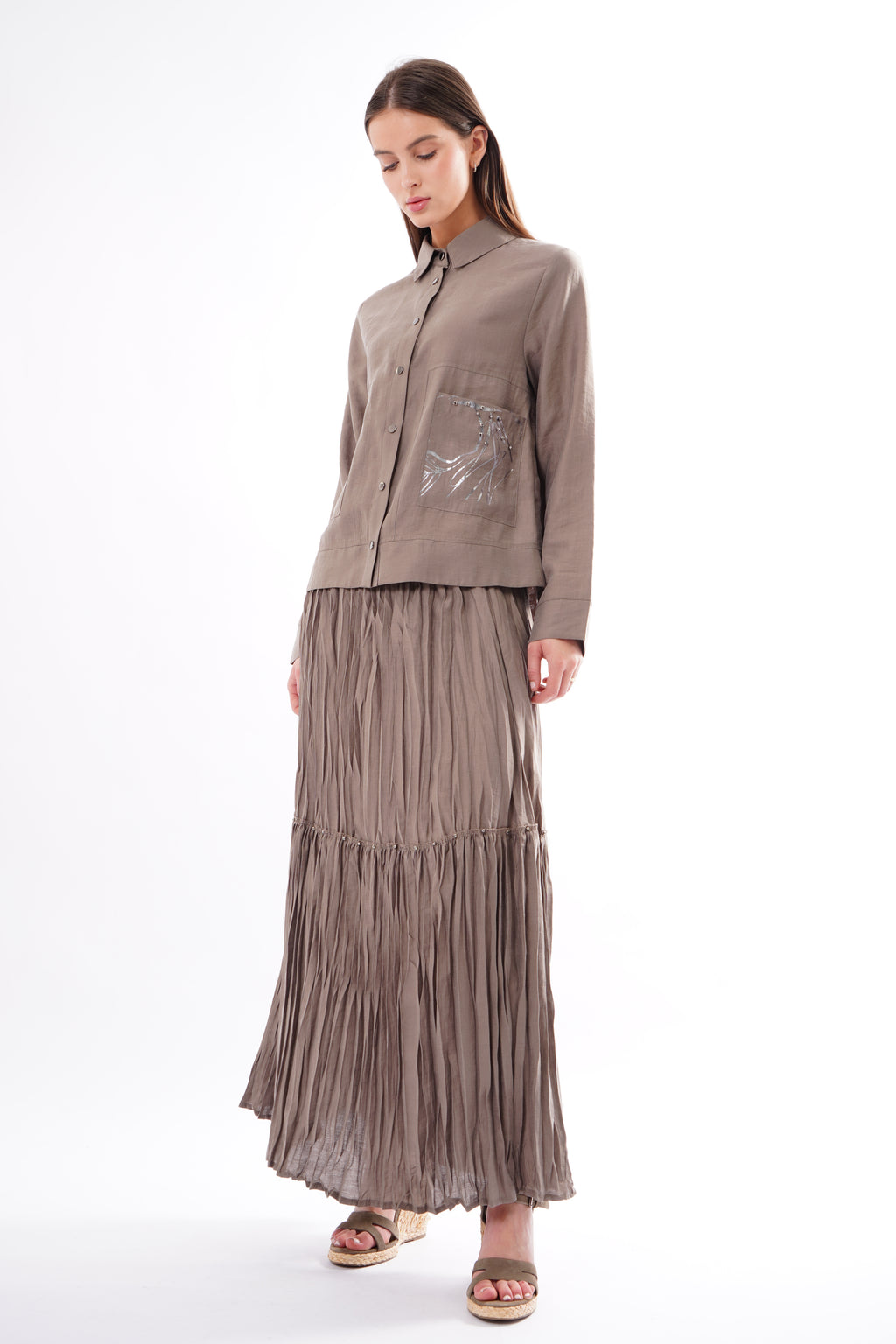Bloomsbury Crinkled Skirt Set
